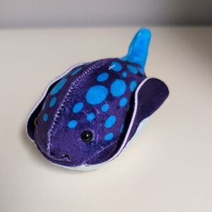 💜2/$20💜 Mint Condition Zhu Zhu Pet Plush Ray Fish Toy - Blue & Purple